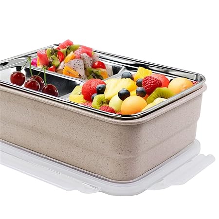 Monsiter Paja de Trigo Cajas de Bento Contenedores de Almuerzo ...