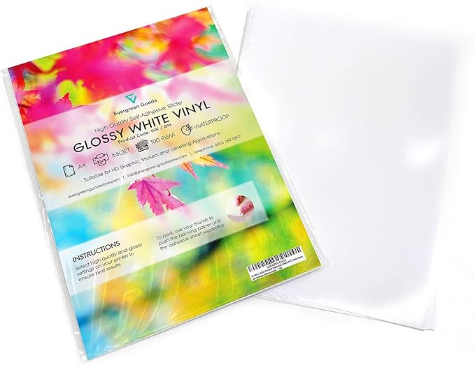 Etichette Adesive Rotonde In Vinile Bianco Lucido - 45mm, 10 Fogli A4 (200 Etichette) - Impermeabili E Stampabili - Foto 7