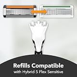 BIC Hybrid 5 Flex Shaver Refills 5 Blades Aloe Vera Vitamin E Box of 4 view 7