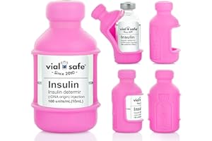 VIAL SAFE | Insulin Vial Protector Case | Secure Insulin Bottle Protector & Cover for 10mL Vials | Fits Humalog,Humulin,NovoLog,NovoRapid,Novolin | 2-Pack | Pink