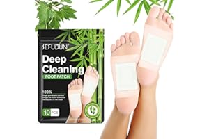 TUDIQE 10PCS Foot Pads, Natural Bamboo Vinegar Ginger Powder Foot Sticker