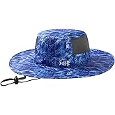 BASSDASH UPF 50+ Fishing Sun Hat Water Resistant Unisex Wide Brim Bucket Boonie Hat for Hiking Camping Safari FH15