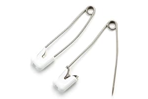 Prym Baby Safety Pins, 55 mm, White, 10.0 x 6.0 x 2.0 cm, 4 Count