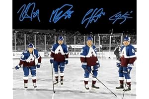 Ikonic Fotohaus Nathan MacKinnon Cale Makar Mikko Rantanen Gabriel Landeskog Signed Photo Autograph Print Wall Art Home Decor