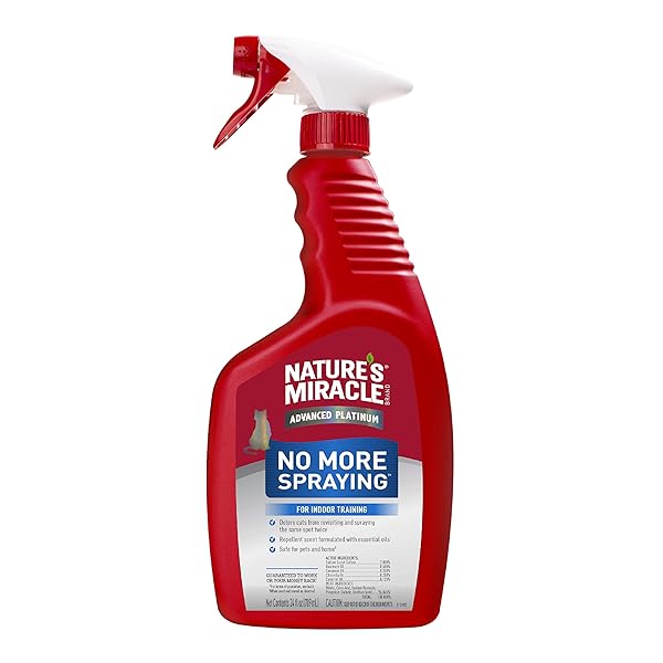 NATURE’S MIRACLE ADVANCED PLATINUM NO MORE SPRAYING, 24 OUNCES, HELPS DISCOURAGE REPETITIVE CAT SPRAYING