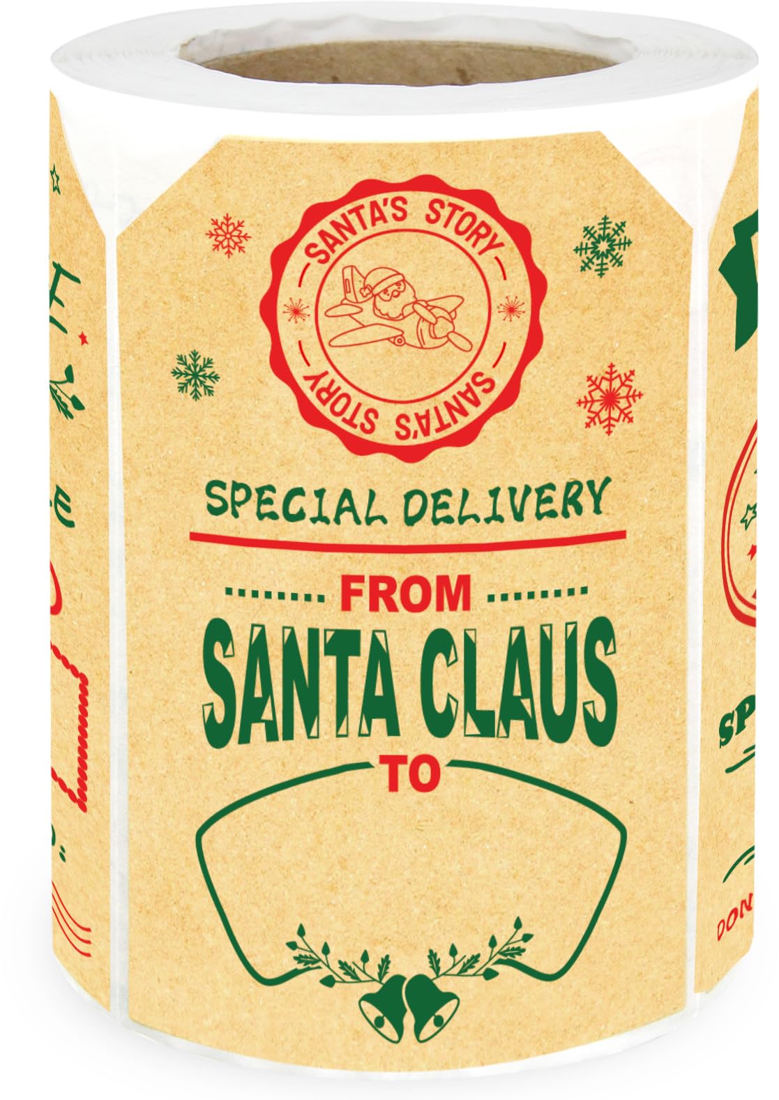 Photo 1 of *******Pack of 3********Ceiba Tree Christmas Gift Tags Stickers Self Adhesive from Santa Kraft Label for Kids Name Tags Present Box Envelopes Decorations 200Pcs