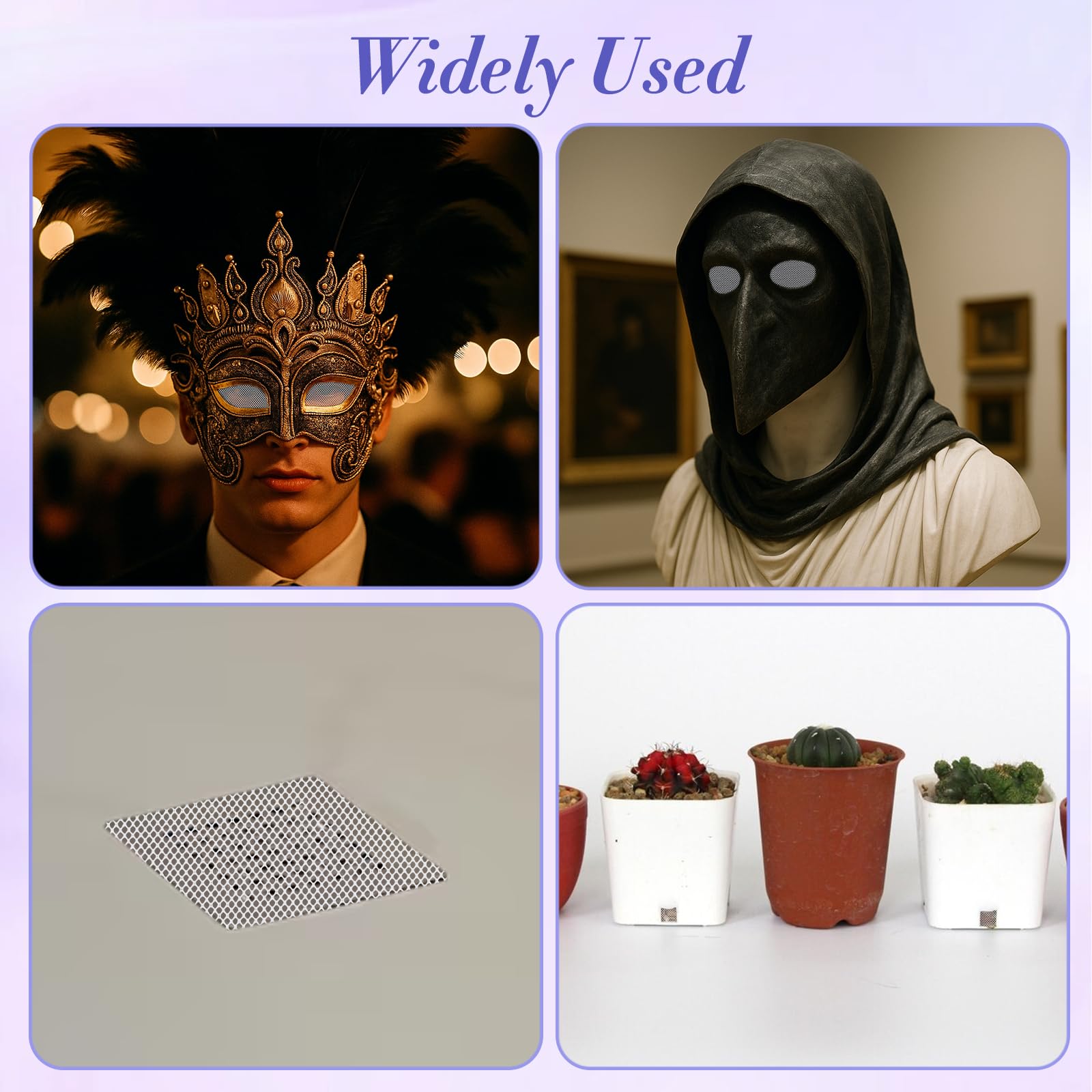 SHENLIU 5 Sheets Fursuit Eye Mesh, White Fursuit Eyes Mesh, Waterproof Printable PVC Eye Mesh Sheet for Fursuits, Furry Costume Roleplay, Props, Craft Making 11.8in x 8.46in