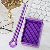 PIAOLGYI Fuse Bead Single Needle Tweezer & Aligner Tray Set,Fuse Bead Sorting Tray(20 CM) (Purple)