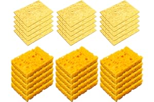 CenryKay 30PCS 2" x 1.4" Replacement Welding Soldering Iron Tip Cleaning Sponge Solder Tip Cleaning Sponge Yellow