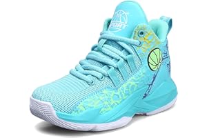 BAWCUD Kids Basketball Shoes High-top Sports Shoes Boys Sneakers Durable Lace-up Non-Slip Running Shoes Secure for Little Kids Big Kids