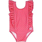 RuffleButts® Baby/Toddler Girls Ruffle Strap One Piece Swimsuit w/UPF 50+ Sun Protection