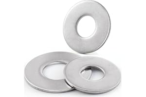 VGBUY 28PCS 5/8 Flat Washers for Screws and Bolts, 1-1/2 OD, Thickened 304 Stainless Steel 5/8 Washer Flat, Large Hardware Washers for Home, Industry, Indoor and Outdoor Use