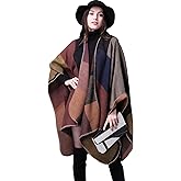 Immerguter Women's Shawl Wraps Sweater Poncho Cape for Fall Winter