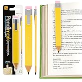 Thinking Gifts Flat Writable Pencil &amp; Page Marker Bookmark - Yellow | Page Marker &amp; Pencil for Journal Notebook &amp; Planner, Pencilmark Reading &amp; Writing Accessory for Making Book Annotations