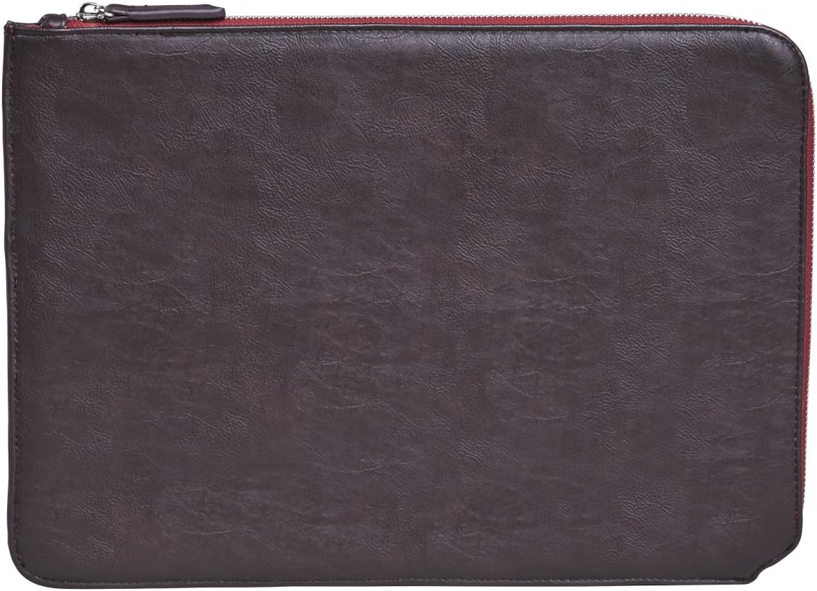 MacBook Faux Leather Sleeve Carrying Bag With Zipper Closure UltraBook iPad Pro 12.9 + More 13 by SettonBrothers, Brown