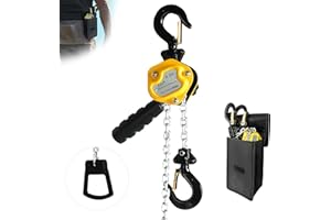 Toriexon 550LBS Manual Lever Chain Hoist Mini Puller, 1/4 Ton Capacity Portable Chain Come Along 10 Feet Lift G80 Chain Ratch