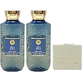 Bath & Body Works Aqua Hour 2 Pack Body Wash Bundle with a Natural Oats Bar Soap - Full Size