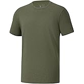 BASSDASH Men’s Ultra Soft Cotton Blend UPF 50+ Sun Protection T-Shirt Short Sleeve Lightweight Cooling Casual Basic Tee