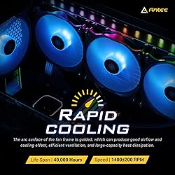Antec 120mm Case Fan, RGB Case Fans, 5 Packs RGB