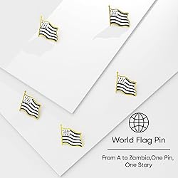 Brittany Flag Lapel Pin - Enamel Metal National