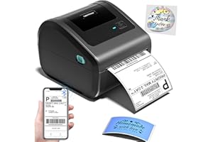 Omezizy Bluetooth Shipping Label Printer 4x6 - D450BT Thermal Label Printer for Shipping Packages, 4x6 Thermal Shipping Label