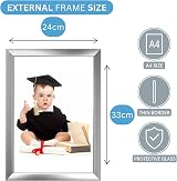 Clay Roberts A4 Silver Photo Frame – Modern Wall Frame for Certificates & Photos view 7