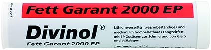 Fettkartusche Divinol KP2K-30 Fett Garant 2000 EP 400g, hohe Grundölviskosität, wasser- und druckbeständig, z-B. Schmieren vo