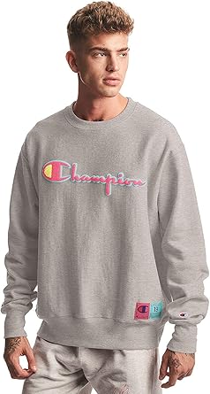 men's champion reverse weave chenille logo hoodie
