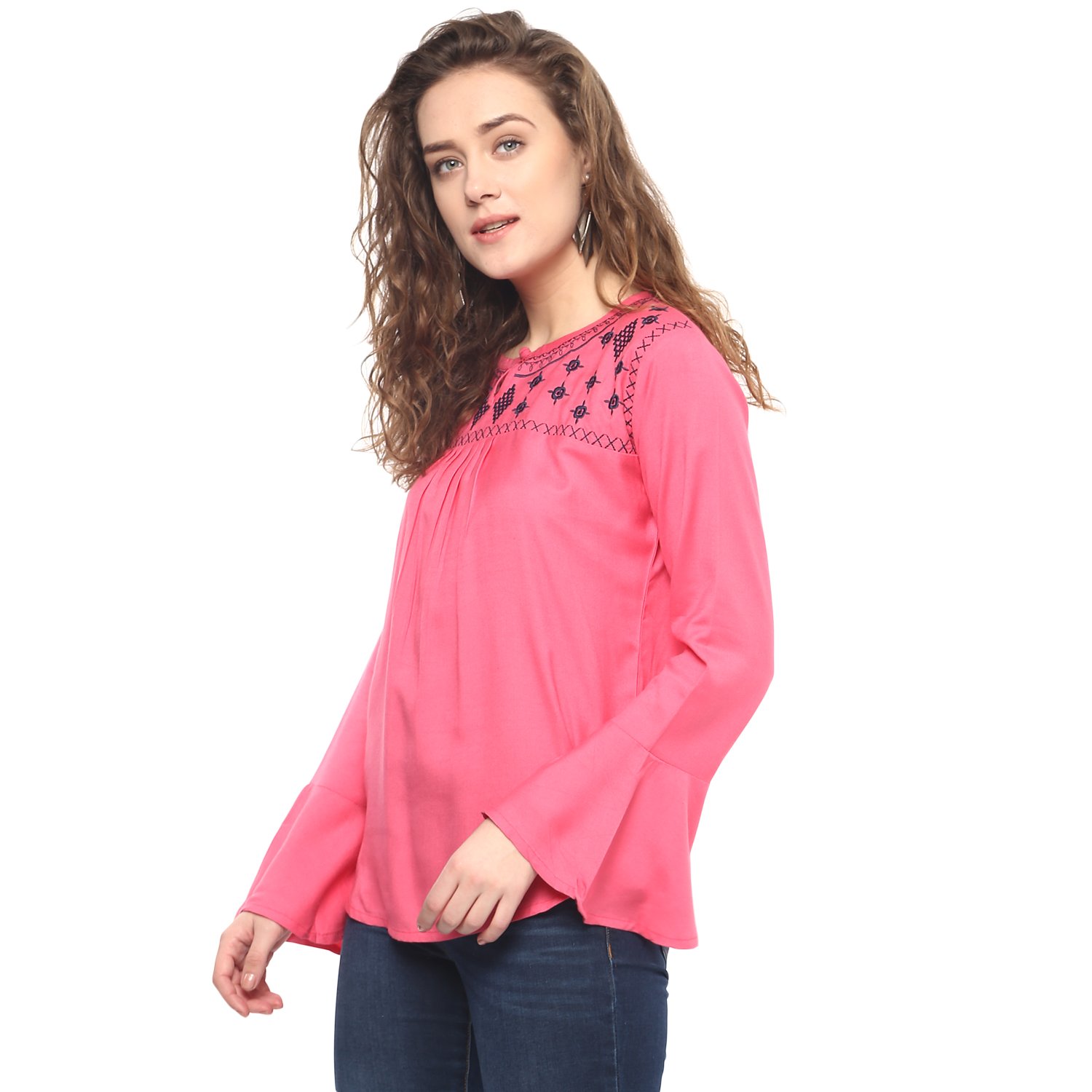 mayra women's plain regular fit top