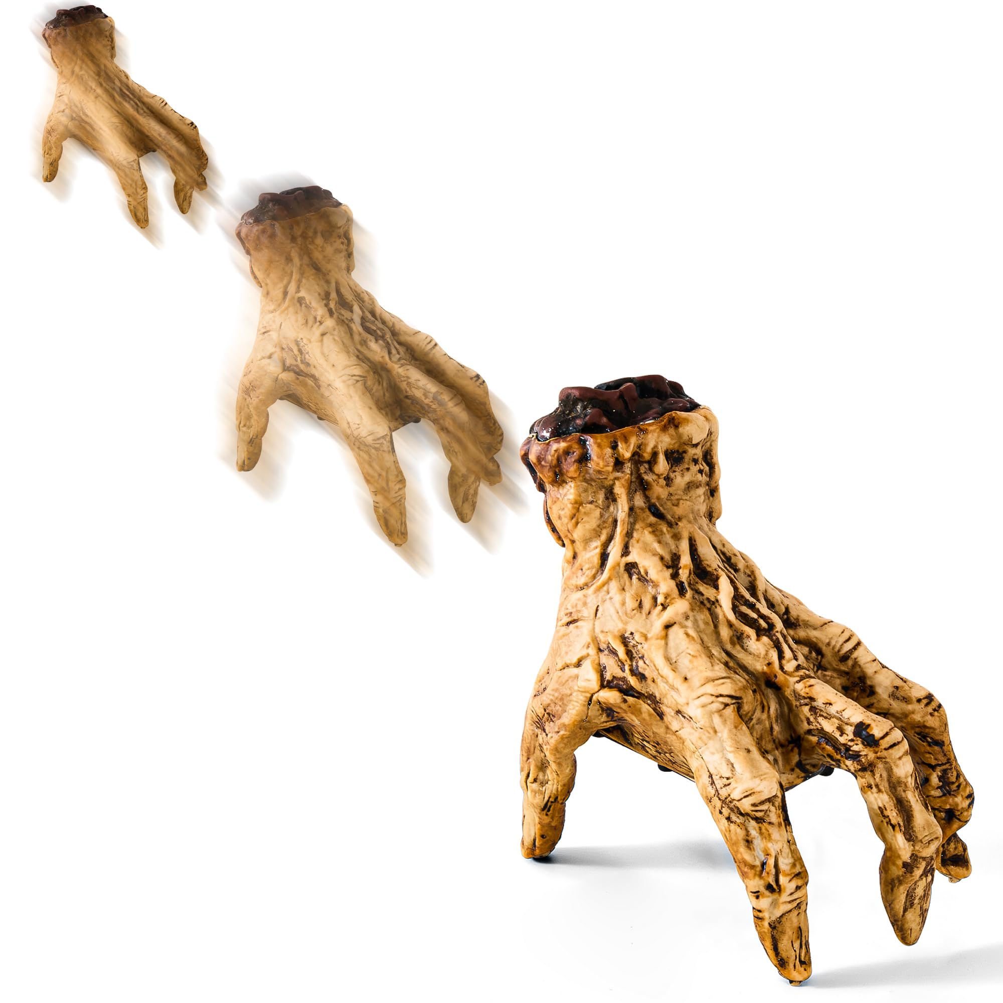 Photo 1 of Halloween Animatronics Crawling Zombie Hand Decorations - Sound Activated with Creepy Sound, Scary Move Animated Haunted House Holiday Severed Hand Decor Horror Prop for Indoor/Outdoor, Yard Lawn