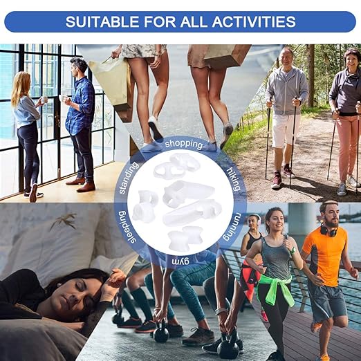 Amazon.com: Haofy Gel Toe Separators Kit - 4 Pairs Hammer Toe Straightener Corrector for Hallux Valgus & Overlapping Toe & Bunion, Big Toe Sleeve Splint ...