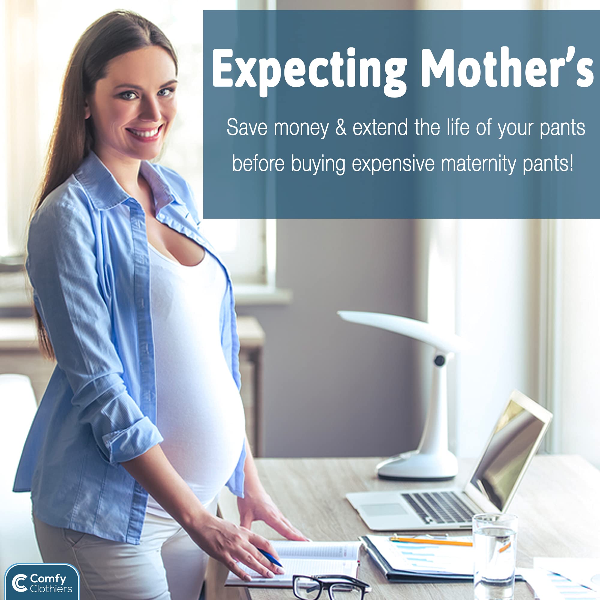 Comfy Clothiers Unisex Flexible Button Waist Extenders (6-Pack, Black) - Adds 1-2 Inches to Pants Waistline - Jeans, Dress Pants, Shorts, Skirts - No Sewing Required - Net Focus