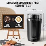 Aigostar Coffee Grinder Electric 200W Removable Lid Stainless Steel Blades view 7