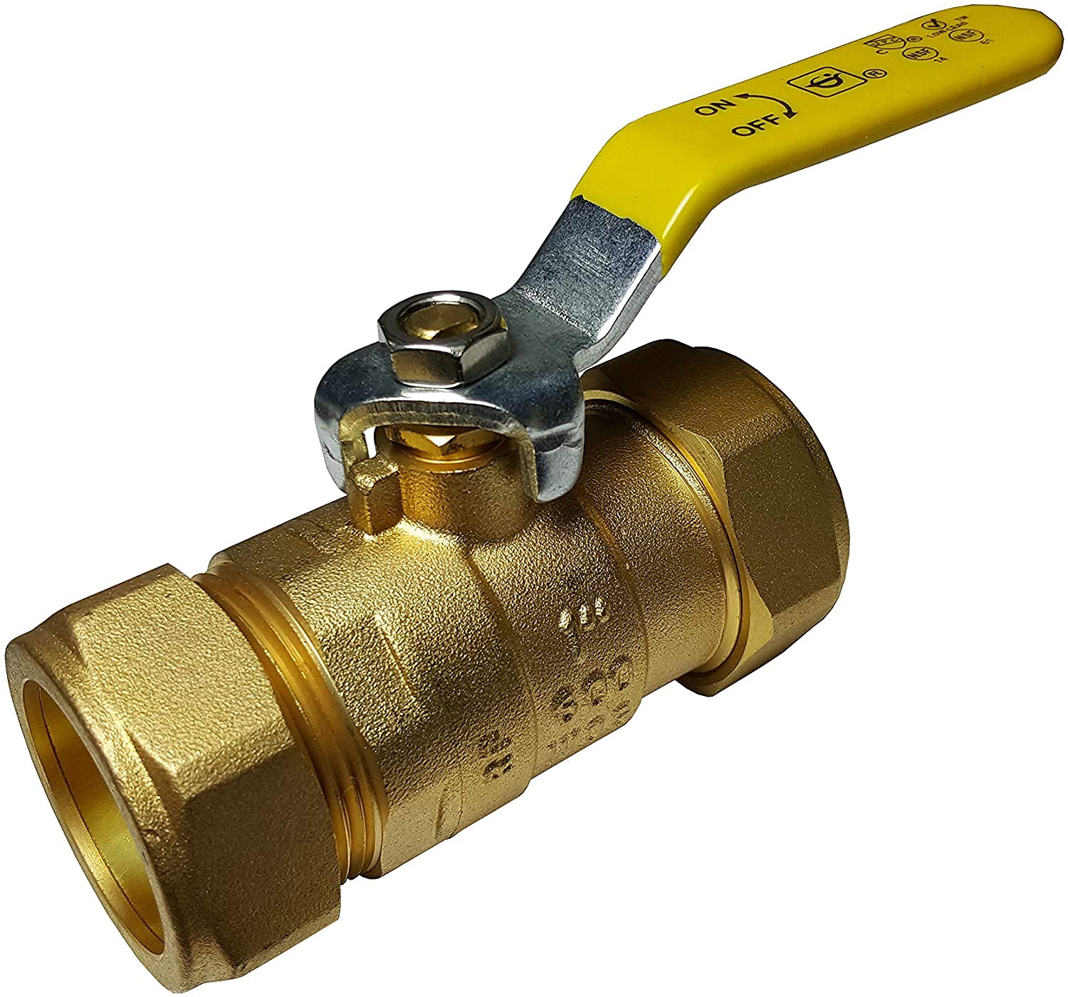 Photo 1 of XFITTING 1 inch Compression Ball Valve - Full Port, Brass, 600 WOG (Water, Oil, Gas), 14 Turn, 1 Piece