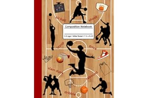 Basketball Composition Notebook: Boys I Sports I Wide Ruled I 110 Pgs I Primary School Book