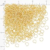 UNICRAFTALE 500Pcs Real 24K Gold Plated Open Jump Rings Stainless Steel 7mm Golden Round Rings Metal Connectors Jump Ring for DIY Jewelry Crafting and Keychain Accessories Earring Bracelet Pendant