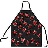 LQYAINI Spooky Blood-Splattered Halloween Apron – Multi-Use for Costume Decoration or Kitchen, Horror Props for Unisex