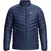 Pioneer Camp Lightweight Puffer Jacket Men Stand Collar Winter Quilted Puffy Coat Insulated Water Repellent Travel Camping