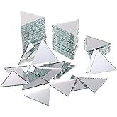 Jetec 300 Pieces Mirrors Tiles Triangular Small Mirrors Mosaic Tile DIY Glass for Art Wall Door Home Decorations