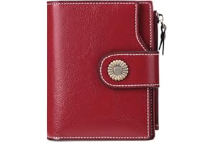 FALAN MULE Small Wallet for Women Genuine Leather Bifold Compact RFID Blocking Small Womens Wallet