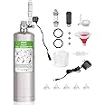 ZRDR Co2 Generator System 2L with Pressure Gauge Automatic Pressure Relief Valve Bubble Counter for Aquarium Plants，Stable Output Sent Steel Bottle Base