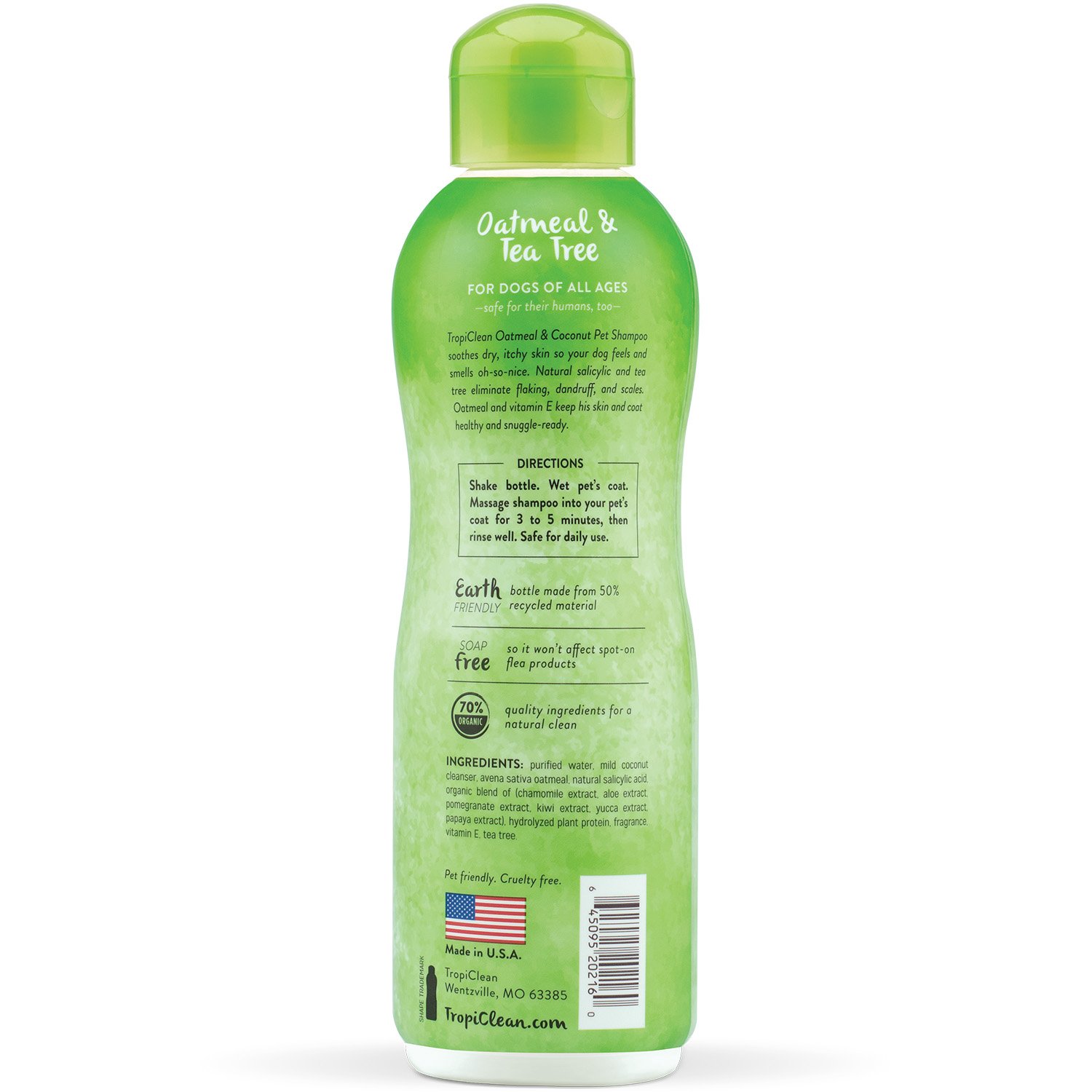 Tropiclean Oatmeal and Tea Tree Pet Shampoo, 20oz eBay