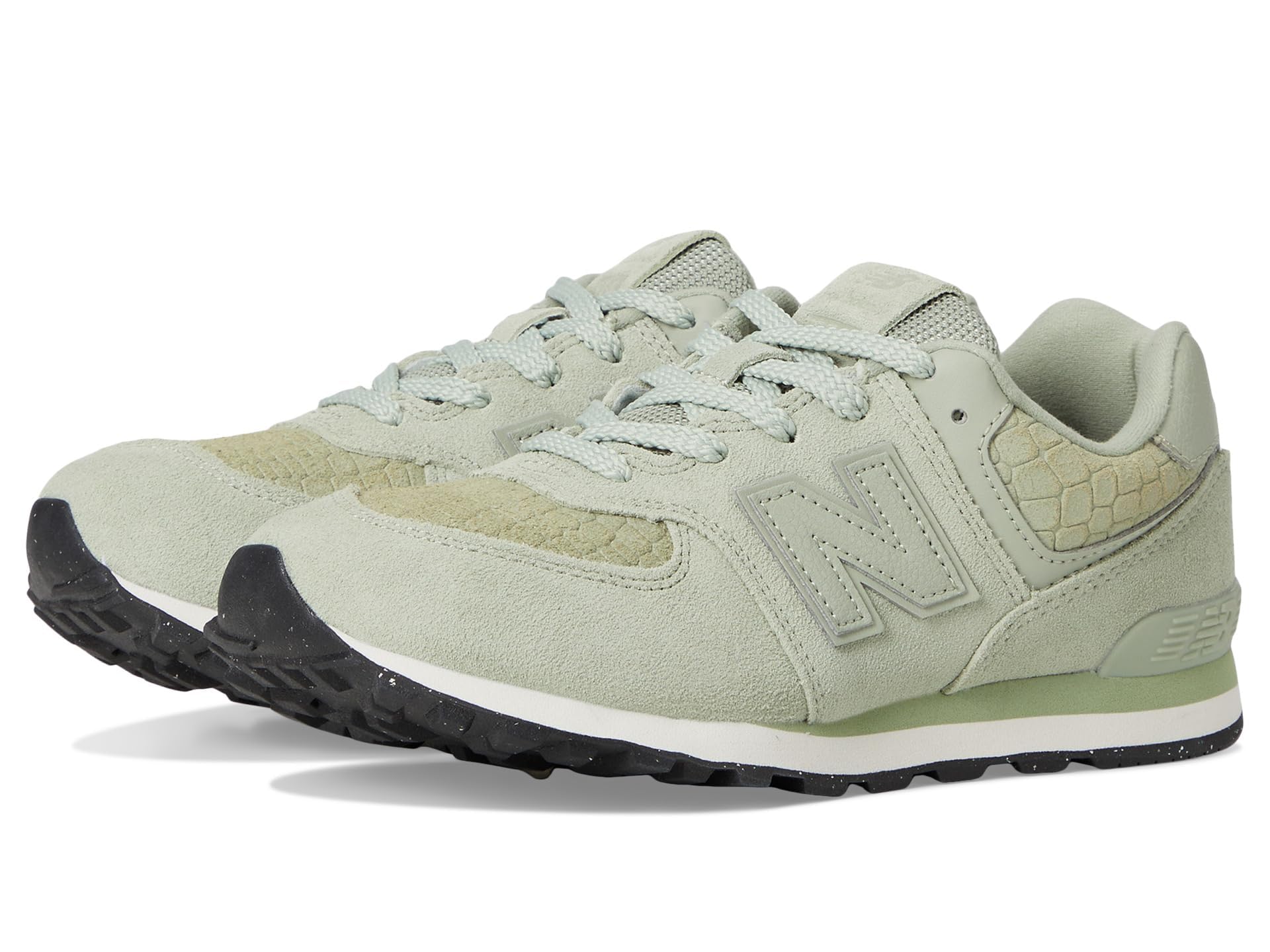 New Balance Kid's 574 V1 Lace-Up Sneaker, Garter Snake/Garter Snake, 5 M Big Kid Image