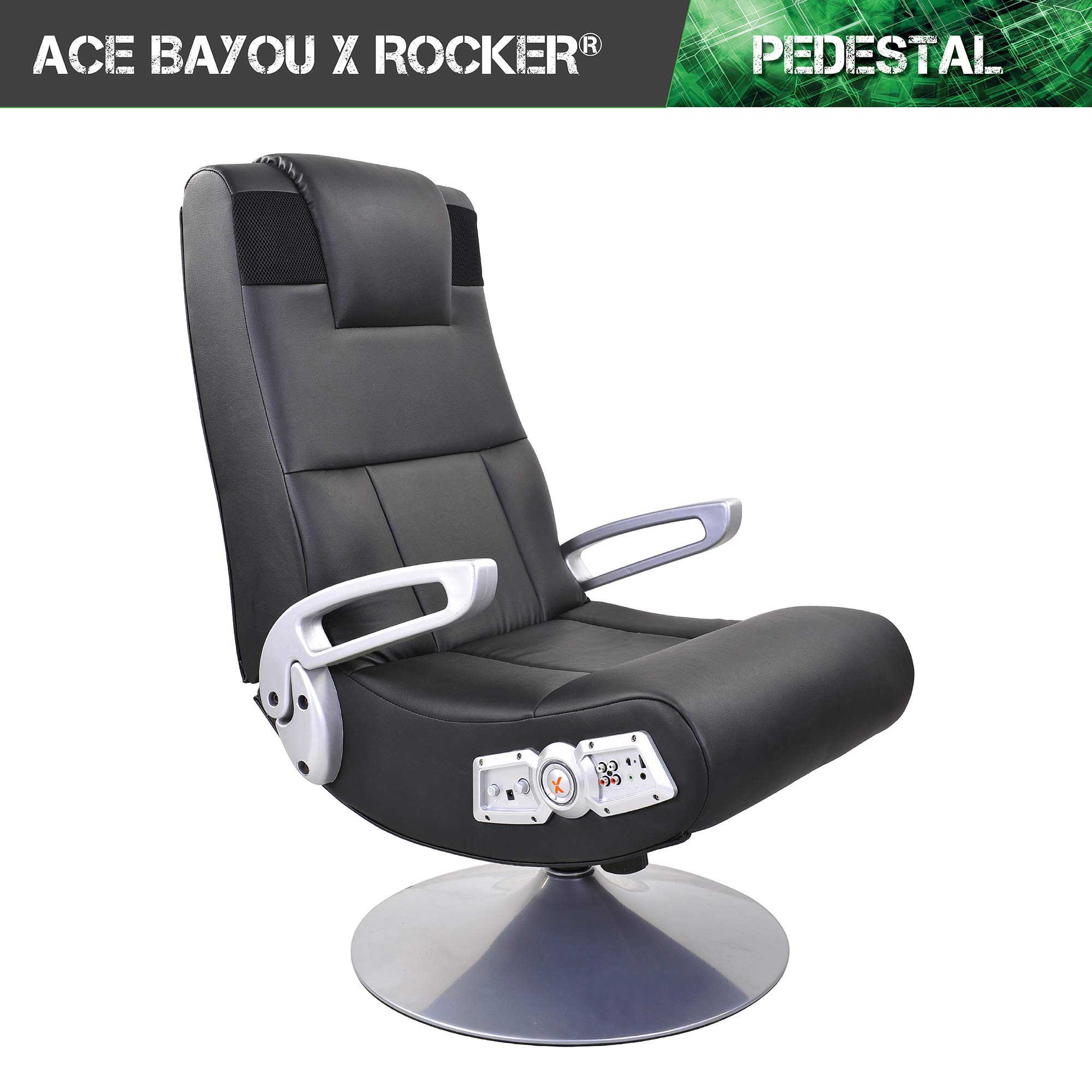 X Rocker, 5127401, SE 2.1 Black Leather Video Gaming Chair for Adult