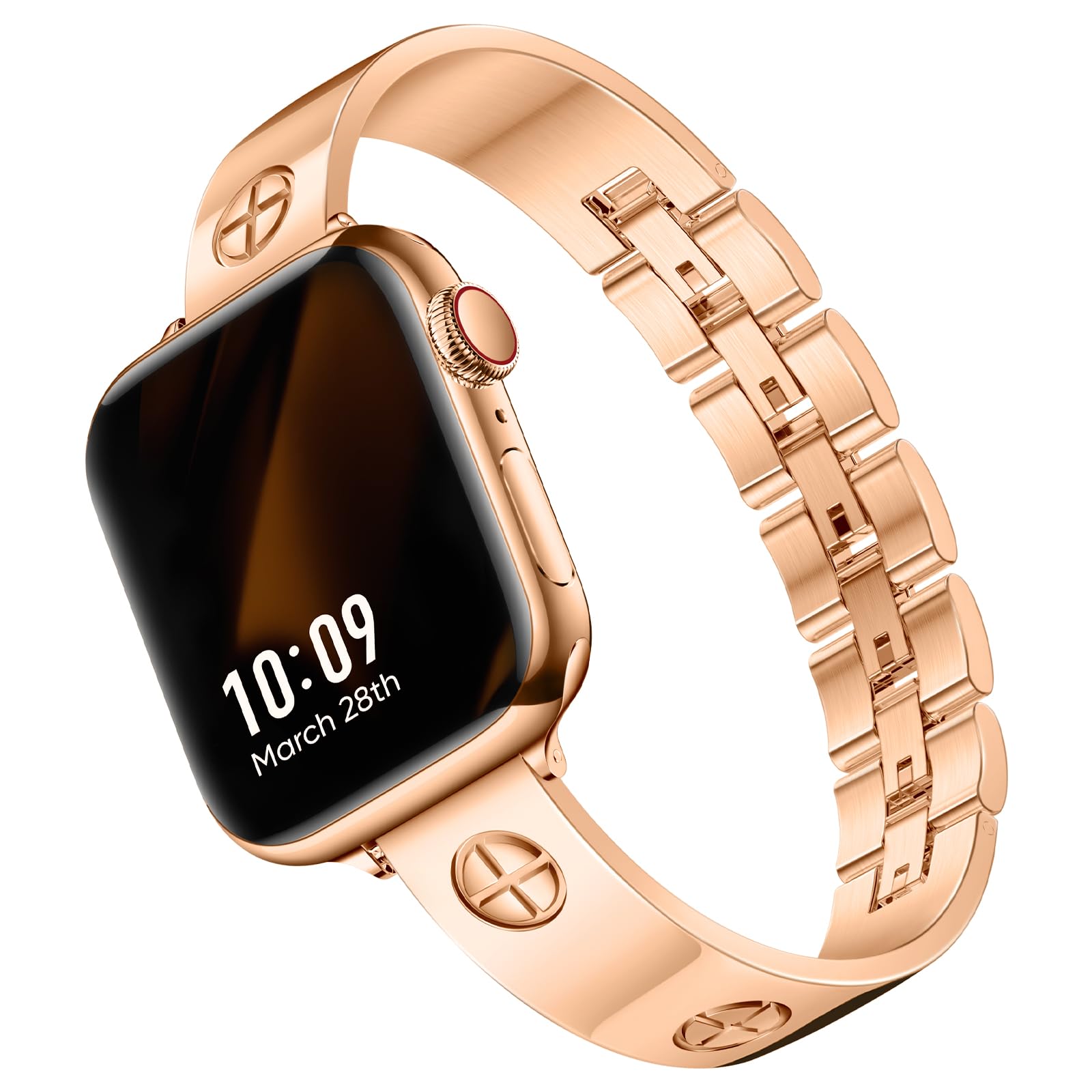 Missair Compatible with Apple Watch Straps 40mm 38mm 41mm 44mm 42mm 45mm 46mm 49mm, Stainless Steel Metal Straps Women Dressy Bracelet Band for iWatch SE Series 11 10 9 8 7 6 5 4 3 2 1 Ultra