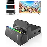 Portable TV Dock Station Compatible with Switch 2/1 /OLED All, Switch 2 Docking Station with 4K@60Hz HDMl Output, NS Dock Support Latest System [No Charger & Cable]