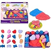 greenglo Sensory Sand Kit for Kids - 0.88 LBS with 12 Molds & Ice Cream Display Tray Sandbox - Kids' Sand Playset Ages 3-8 Creative Sensory Bin Play