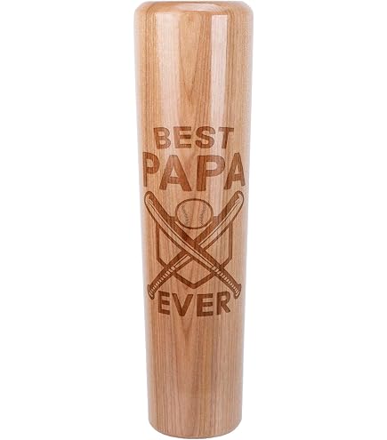 DUGOUT MUGS Tazza In Legno Di Betulla A Forma Di Mazza Da Baseball, 350 Ml, Incisa '#1 Coach', Doppia Sigillatura, Made In USA