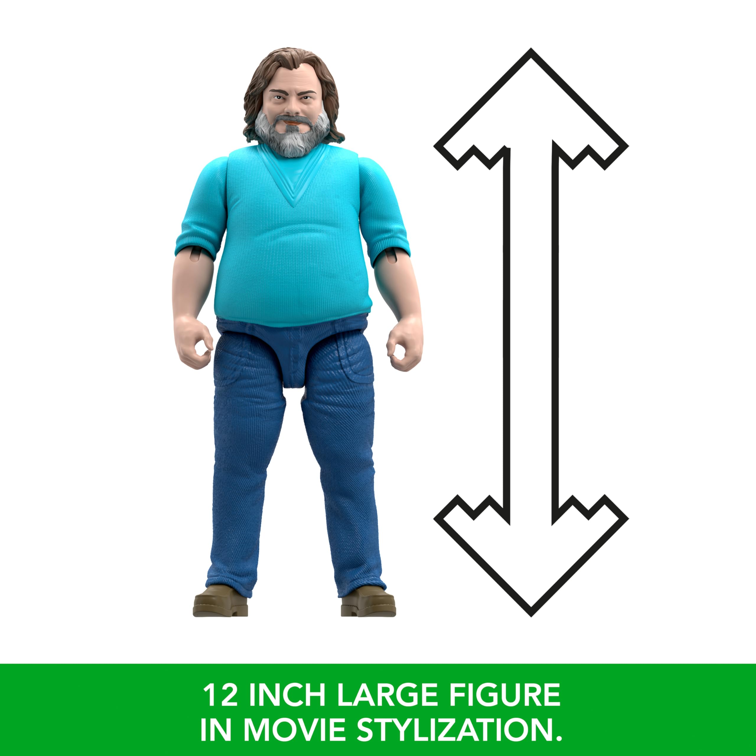 Mattel Minecraft Large-Scale Action Figure, 12-inch Posable Steve Toy Collectible Inspired by A Minecraft Movie
