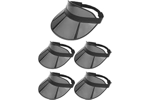 BEEVARN 5 Pack Sun Visor Hats Women Clear Colorful Party Outdoor Sports Beach Golf Cap